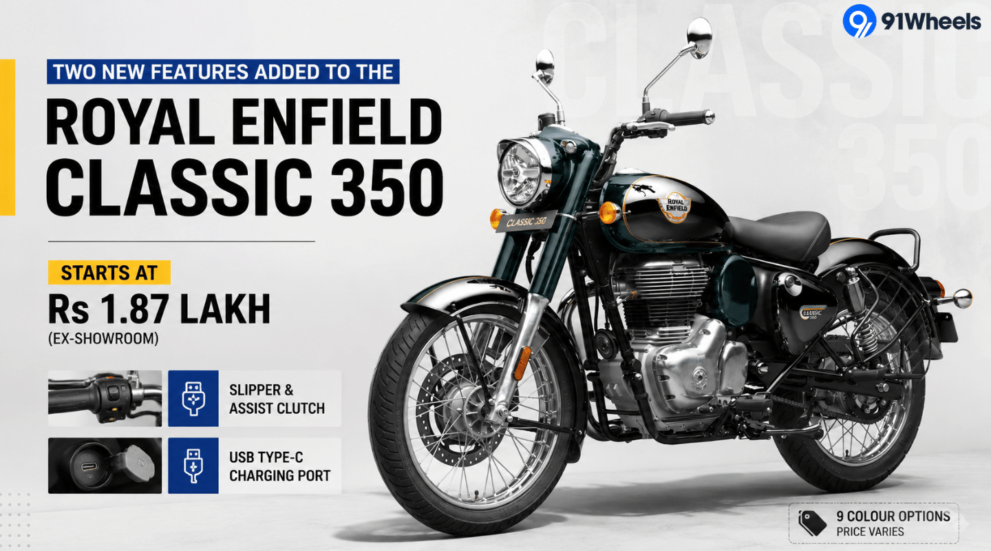 Royal Enfield Classic 350 Updated With Slip-Assist Clutch, USB-C Port